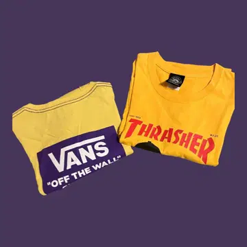 THRASHER VANS 티셔츠 세트 2점 스케이트보드 스트릿