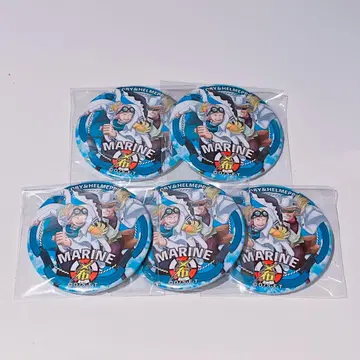 원피스 야라카이 캔뱃지 MARINE 코비 헬메포