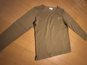 LACOSTE 브라운 코튼 피케 바스크 T셔츠 브라운 S