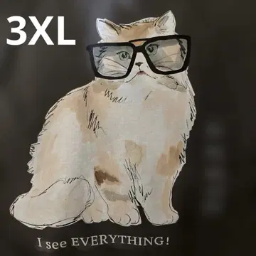 3XL 새상품 유니클로 폴앤조 T 반팔 티셔츠 고양이 면