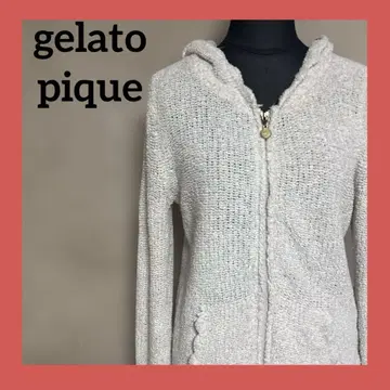 gelato pique 몰 소재 니트 후드티 믹스 컬러 릴랙스 F