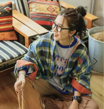 니코앤드 [be with M] 미사요 컬러풀 체크 셔츠