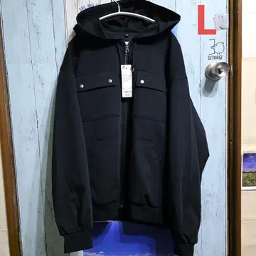 GU rokh 집업 후드티 네이비 L