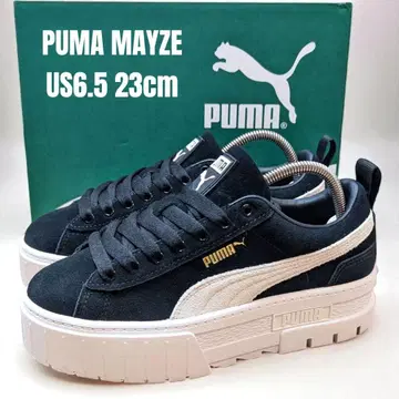 새상품급 PUMA MAYZE 푸마 메이즈 23cm 블랙 통굽 스니커즈
