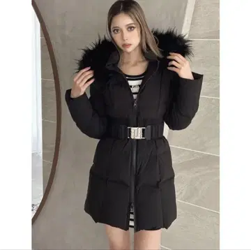 GYGY 벨트 포함 롱 다운 코트