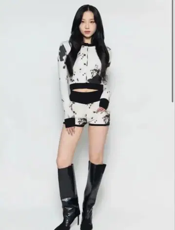 S dalmation knit shorts theredthread