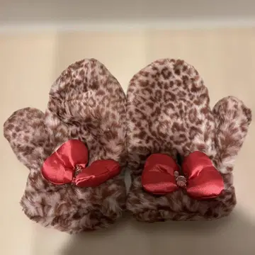 [ 새상품급 ] 디즈니 레오파드 무늬 미니 핑크 장갑 미니