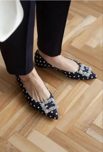 ohga 도트 비쥬 펌프스 24cm 미사용에 가까운 블랙 BL