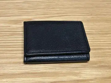 츠치야 가방 3단 폴더형 지갑 블랙 가죽