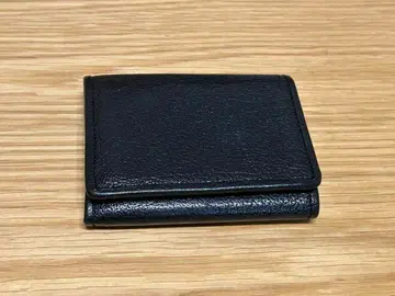 츠치야 가방 3단 폴더형 지갑 블랙 가죽