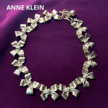 ANNE KLEIN 언클라인 목걸이 리본 빅 사이즈 골드