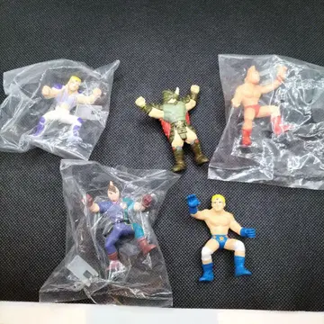 근육맨 지우개 진품 사이보그 포함 채색 피규어 5체 세트