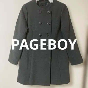PAGEBOY 다크 그레이 더블 브레스트 코트 M 사이즈