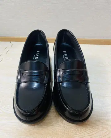 [ 새상품급 ] HARUTA 블랙 로퍼 약 5cm 힐 24.5cmEEE