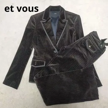 et vous 벨벳 스트라이프 셋업
