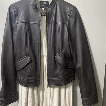 ZARA 다크 브라운 가죽 자켓