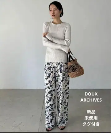 DOUX ARCHIVES 메탈릭 리브 니트 택 포함 미사용 새상품