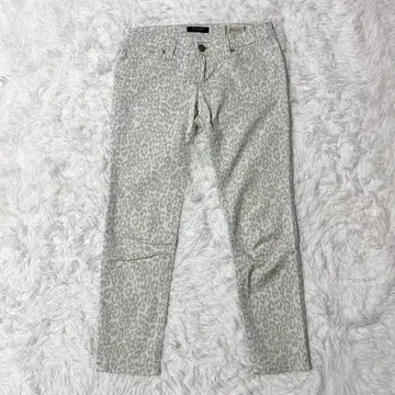 야누크 x 유나이티드 애로우즈 레오파드 무늬 데님조 캐주얼 팬츠 40