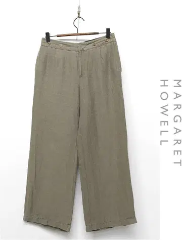 V243/MARGARET HOWELL 슬랙스 밑단 싱글 린넨 3