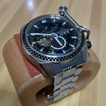 오리엔트 스타 DK07-F0-B 레트로 퓨처 자동 와인딩 손목시계 작동품