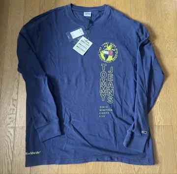Tommy Jeans 긴팔 티셔츠 네이비