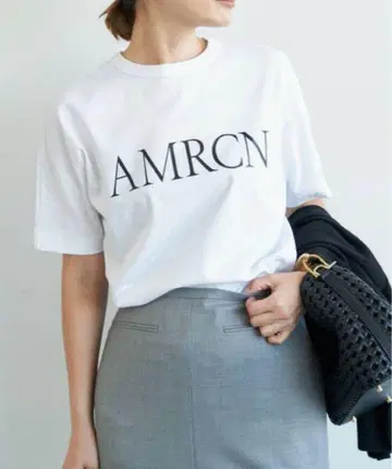 Deuxieme Classe 아메리카나 AMRCN T셔츠 화이트