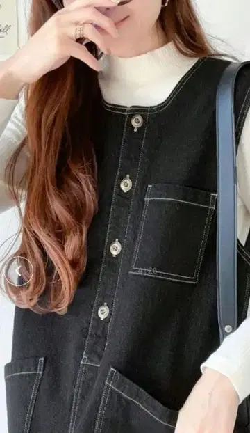 Java 블랙 데님 오버롤