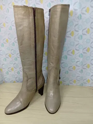 d 롱 부츠 여성용 베이지 계열(B-19)