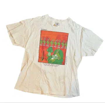 빈티지 90s RUBES 루돌프 t셔츠 L DELTA 바디