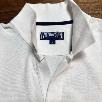 VILEBREQUIN 화이트 피케 셔츠 L