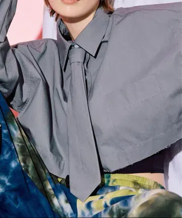 메종 스페셜 넥타이 숏 셔츠