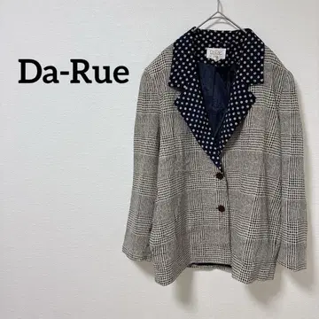 Da-Rue 테일러드 자켓 체크 무늬 얇은 소재 자켓 겉옷