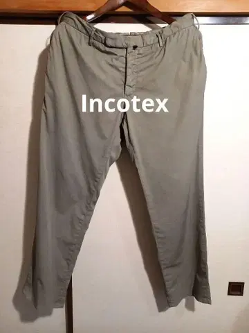 NICOTEX 라이트 카키 슬랙스 50 사이즈 남성용 코튼 이탈리아