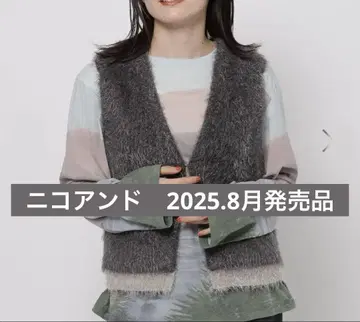 [ 새상품급 ] 니코앤드 레이어드 페더 베스트 M 차콜