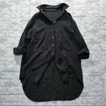 22SS munich 린넨 100% 더블 포켓 와이드 실루엣 블랙