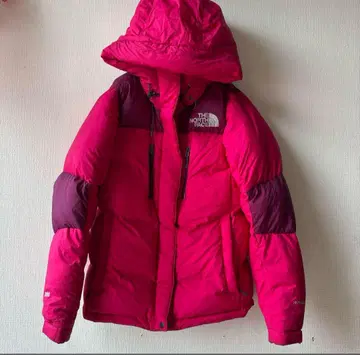 800 THE NORTH FACE 후드 부착 다운 자켓 핑크 하이벤트