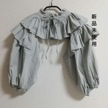 Papier 파피에 탈부착 카라 블라우스 그레이