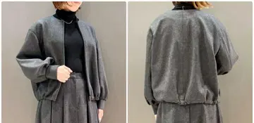 띠어리 럭스 그레이 노카라 블루종 38