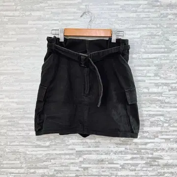 후즈 후 치코 벨트 카고 치마바지 블랙F 미니 기장 캐주얼