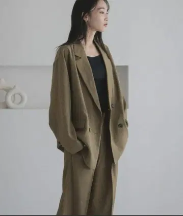 LOWRYS FARM 홉색 더블 자켓 브라운