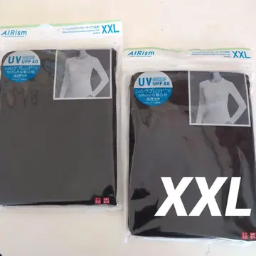 유니클로 AIRism UV컷 크루넥 긴팔 T셔츠 XXL 2장 실크