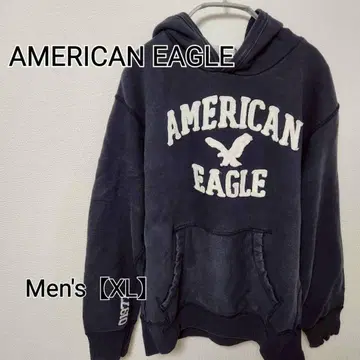 z112 [AMERICAN EAGLE] 후드티 (남성용 XL) 네이비