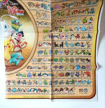 [새상품] NTT 서일본 포켓몬 386종류 돗자리 뮤우 루카리오