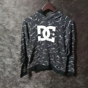 DC 번개 무늬 후드 부착 후드티