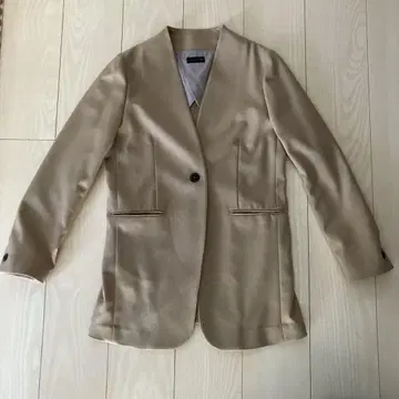 [ 새상품급 ] Aga 노카라 자켓 베이지