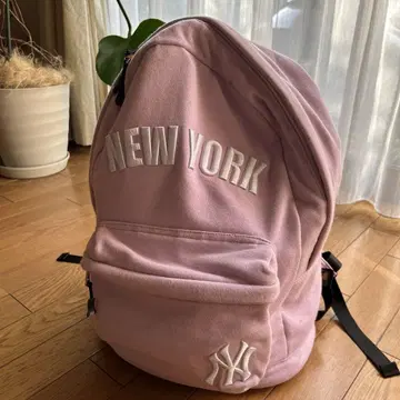 핑크 NEW YORK 자수 백팩