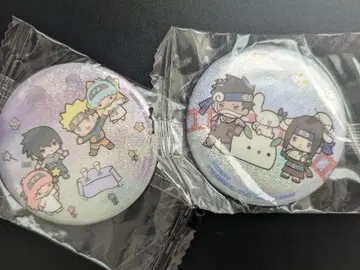 NARUTO 산리오 콜라보 홀로그램 캔뱃지 사스케 나루토