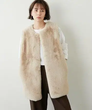 THE PAUSE 인조 모피 베스트
