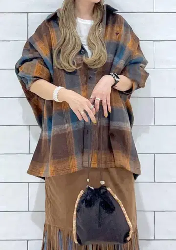 새상품 Beverly Hills POLO CLUB 샤기 체크 셔츠