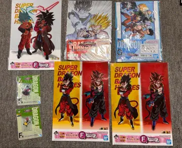 드래곤볼 1번 복권 클리어 파일과 스탠드와 타월 세트